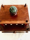 2 Tiered  1800   s Sewing Box With Pin Cushion  Draw And Bone Eyelets