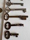 Antique Lot Of 27 Skeleton Keys  3 Brass  - Chests  Trunks  Doors  Jails