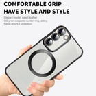For Samsung Galaxy S23 S22 Clear Case Magnetic Mag Safe Plating Shockproof Cover