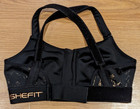 Shefit 110003 High Impact Adjust Ultimate Sports Bra Black Gold Front Zip Luxe