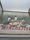 Vtg Winchester  do You Shoot  Wood Framed Printed Store Display Rare 32  X 25 