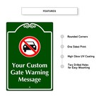 Custom Sign Your Warning Message Gate Sign Personalized Text Aluminum Metal Sign