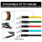 16 Pcs Resistance Band Set Yoga Pilates Abs Exercise Fitness Tube Workout Bands
