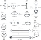 Oveta 55-150pcs Body Piercing Jewelry Lot 14g 16g 20g Stainless Steel Nose    