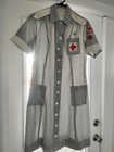 Vintage Old American Red Cross Volunteer Uniform Dress With Pins Free Shipping
