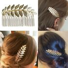 8pcs Leaf Hair Side Combs For Women Girl Bridal Metal Decorative Hair Comb Clips