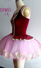 Red  Professional Ballet Pancake Tutu Skirt Girls Party  Dance Costumes Dress