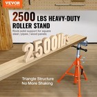 Vevor Roller Stand 2500 Lbs Load 27 6 -52  Height Adjustable 45  Steel Foldable