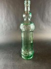 Vintage Green Tint Glass Round Bottle 13  Tall-collection-kitchen Decor