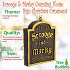A Christmas Carol Scrooge   Marley Counting House Sign Ornament Xmas Story