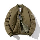 Men Bomber Jacket Solid Autumn Winter Pilot Jacket Women Vintage Fashion Hooded