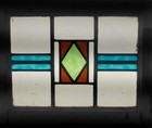 Pretty Simple Old English Leaded Stained Glass Window 21 x 16 3 4 