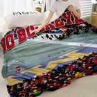 College Rivalry Blanket - Red Gray Logo Erase Throw Fan Gift