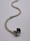 Authentic Pandora S925 Ale Ss Barrel Clasp Snake Chain Bracelet 7 5    590702hv