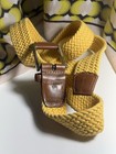 Peter Millar Yellow Braided Belt Men   s Sz 38 Yacht Rock boat Soir  e Ready