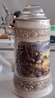Gerz German Lidded Beer Stein Wildlife Elk  With Jug In A Triangle Marking