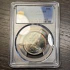 Ms64 1967 50c Canada Wolf Silver 50 Cents  Pcgs Trueview- Rainbow Toned