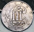 1857 Three Cent Silver Piece Trime 3c Type 2 Ungraded Us Coin Cc24828