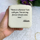 Personalized Birth Flower Travel Jewelry Box   Custom Name   Gift For Her Women