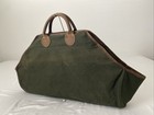 Rh Restoration Hardware Firewood Log Carrier Holder Bag Cotton Canvas Leather