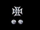 German Military Iron Cross Hat Pin Lapel Double Post Pin Wwi-wwii