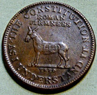 Rare Pre Civil War U s  Hard Times Token - I Take The Responsibility -lot 227