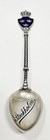 Vtg Sterling Silver Enamel Souvenir Spoon Stockholm Sweden Tre Kronor Shield