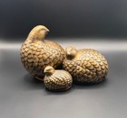 Vintage 1960s Arnels Set Of Ceramic Quail Birds Figurines