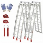 2pcs Folding Loading Ramps 1500lbs Aluminum Atv Utv Truck Motorcycle Lawn Mower