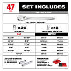 Milwaukee 48-22-9487 47 Pc 1 2  Drive Ratchet socket Set W  Packout Organizer
