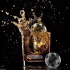 10x Whiskey Ice Cube Ball Maker 8 Slot Silicone Mold Sphere Mould Tray W  Funnel