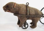 Antique Bing Germany Mohair Teddy Bear Bell Toy Well Loved  Hard To Find C 1900