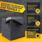 12 Pack Microfiber Cleaning Cloths 12 5x12 5  Lint Free Towels Car Kitchen Gray