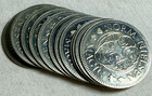12 Norm Nielsen Palming Coins - Magic Magician Slight Of Hand - Dollar Size