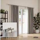 Umbra Cappa Double Curtain Rod  Includes 2 Matching 36 To 66-inch  Nickel