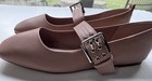Womens Mary Jane Flats Size 8 Nude Buckle Comfort Work Casual Shoes New Musshoe