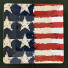 Patriotic Red White Blue Plate Star July 4th Melamine Melamac Plastic New   Used