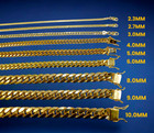 14k Yellow Gold Solid Miami Cuban Necklace Bracelet Chain Gold 2mm-16mm 7 -30 