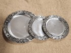 Pewtarex York Pennsylvania Vintage Pewter Set Of 3 - 2x 7 5    10 5  Plates