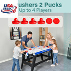 58in Powered Air Hockey Table With Led Scoreboard And 4 Pushers