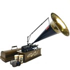 Superb 1903 Edison Banner Home 2-minute Cylinder Phonograph   Crane  Horn