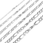 Figaro 925 Solid Sterling Silver Chain Or Bracelet Mens Boys Italy Up To 203 Gms