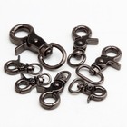 Lot Black  Key Ring Clip Swivel Lobster Swivel Clasps Clip Snap Handbag Findings