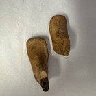 2 Vintage Wooden Shoe Lasts     Child small Size Cobblers Form Primitive Rustic