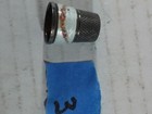 Vintage Sterling Silver Thimble  unkn Maker  Size 5  I Think  W  Ceramic Collar3