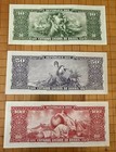 Lot Of  3  Brazil 10  50  100 Cruzeiros Republica Dos Estados Unidos Do Brasil