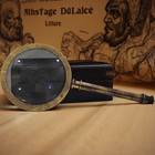 Antique Heavy Brass Magnifying Glass Solid Vintage Magnifier   A Unique Gift