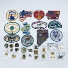 Lot Of 33 Vintage 1990s Wibc And Other Bowling Pins And Patches