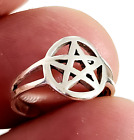 Pentacle Toe Ring Midi Pentagram Genuine 925 Sterling Silver Adjustable   Boxed