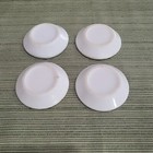Vintage Chunky White Ironstone Butter Pats Restaurant Ware  set Of 4 